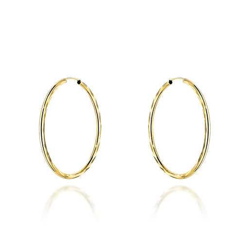 Cercei cerc cu diamante super usoare, 3 cm