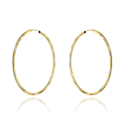 Cercei cerc cu diamante super usoare, 4cm