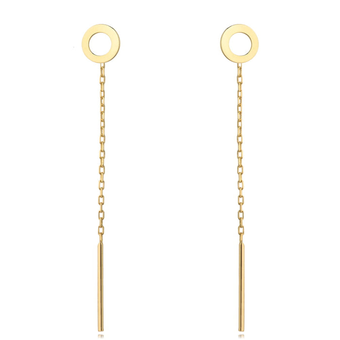 Cercei inel cu filet de aur