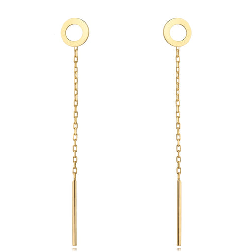 Cercei inel cu filet de aur