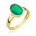 Inel din Aur 14K cu Agat Verde Natural