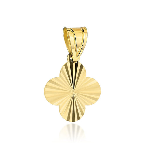 Pandantiv cu trifoi de aur decorat cu diamante