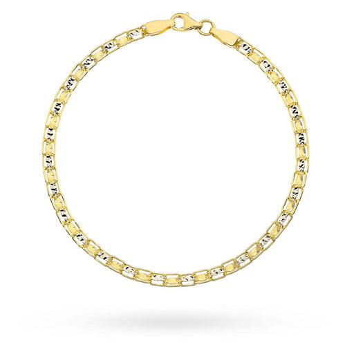 Brățară din Aur din Colecția "Piatto", Diamantată în Două Culori de Aur