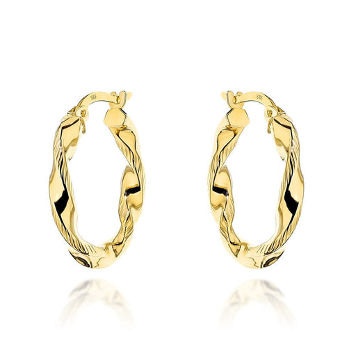 Cercei Rotunzi din Aur Răsuciți