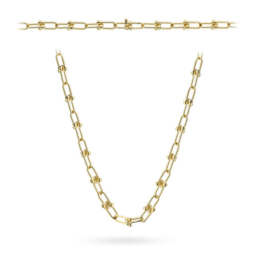 Colier Aur: Împletitură Rafinată cu Bile Fine