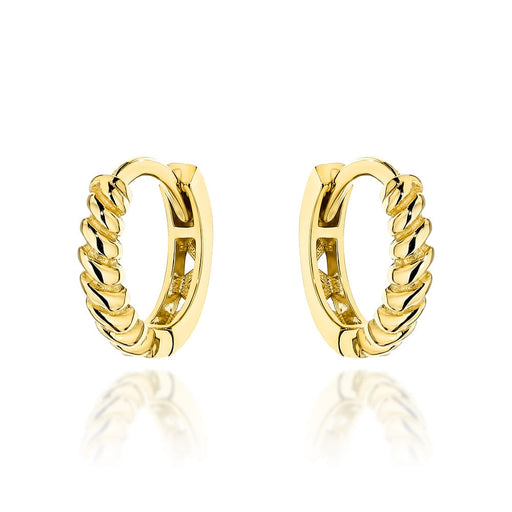 Cercei Rotunzi din Aur 14K, Gravați