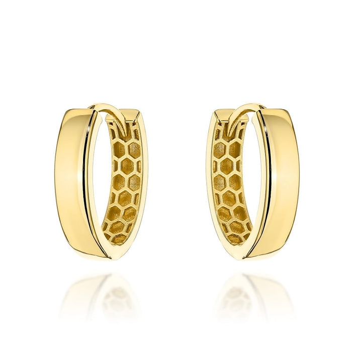 Cercei Aur Ovali, Interior Neted, Design Ajurat