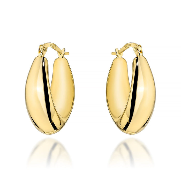 Cercei Aur Galben Netezi, Formă de Lacrimă