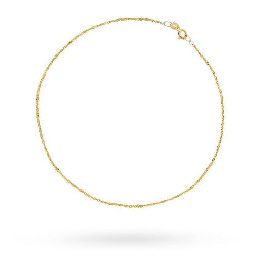 Brățară de gleznă din aur Singapore cu o placă