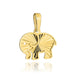 Pandantiv Elefant din Aur Galben, Super Ușor, Diamanatat