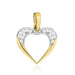 Pandantiv Aur 14K Inimă cu Zirconii