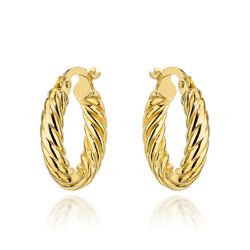 Cercei Aur Împletit, Model Rotund