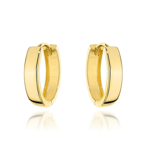 Cercei Aur 14K Ovali Simpli cu Închidere Engleză