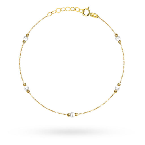 Bratara Aur 14k cu Bilute si Perle