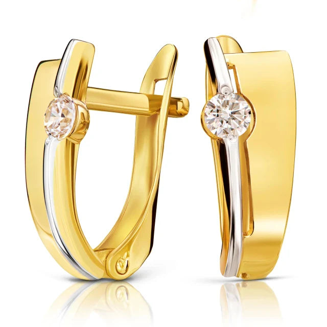 Cercei Aur 8K cu Zirconiu - Design Modern și Elegant