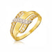 Inel Aur 8K cu Zirconii Împletit Elegant