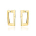 Cercei Aur 14K Eleganți Dreptunghiulari Mici