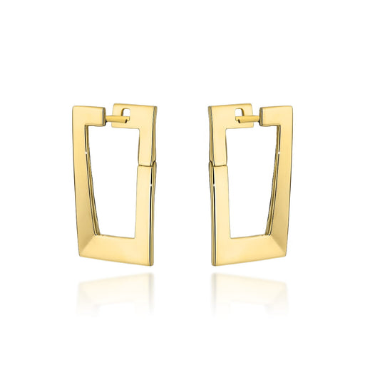 Cercei Aur 14K Eleganți Dreptunghiulari Mici