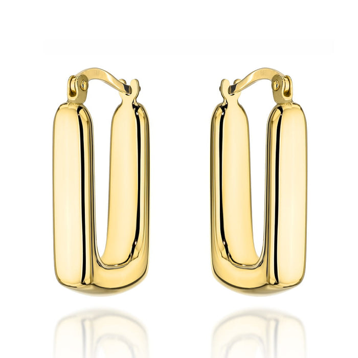 Cercei Aur 14K Rectangulare Mari