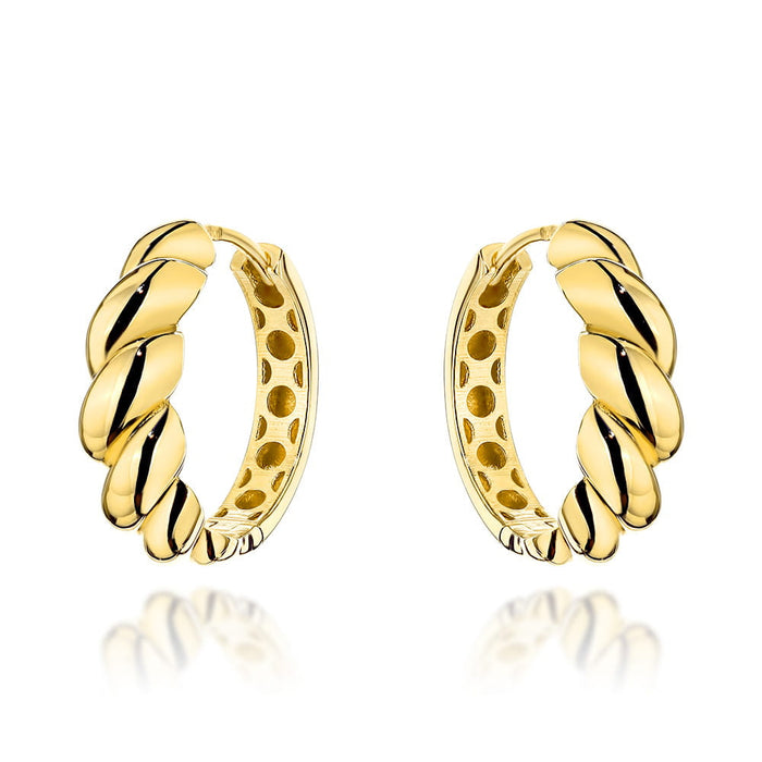 Cercei Aur Împletit Simplu