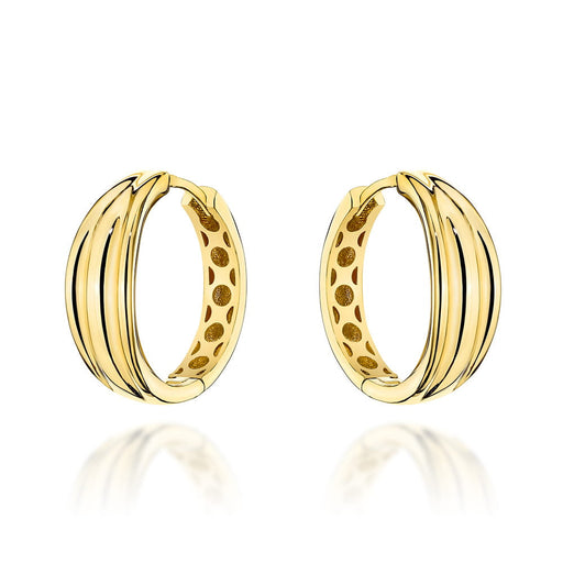 Cercei Aur: Cercuri Elegante cu Gravură Fină