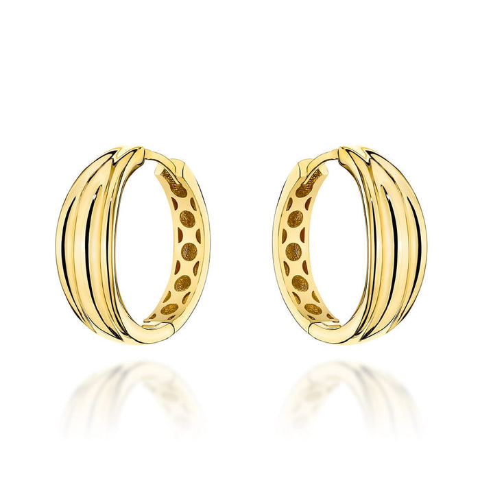 Cercei Aur: Cercuri Elegante cu Gravură Fină