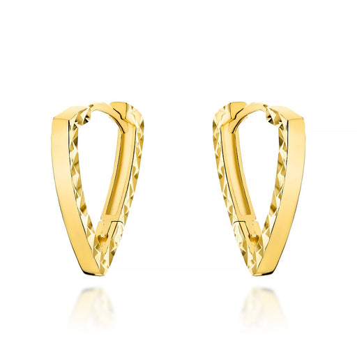 Cercei Aur 14K Triunghiuri Diamantate