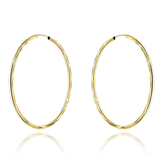 Cercei Rotunzi Super Ușori din Aur 14K (6cm)