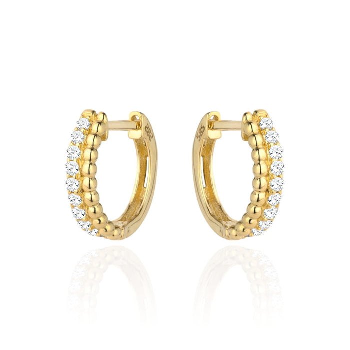 Cercei Aur 14k cu Zirconii si Bilute