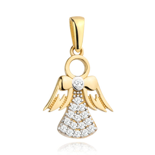 Pandantiv Înger din Aur 14K cu Zirconii