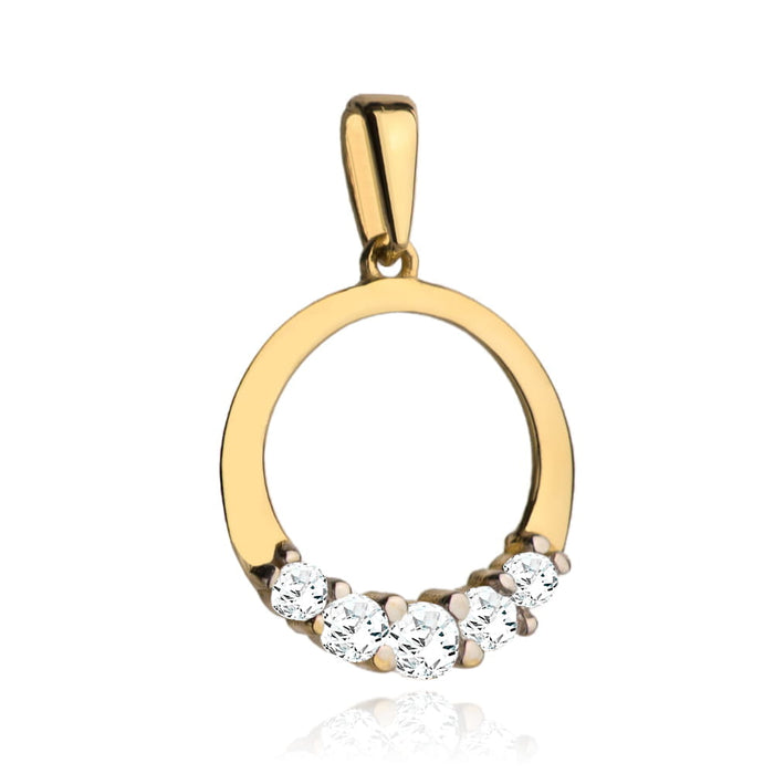 Pandantiv Aur 14k cu Zirconii Albe