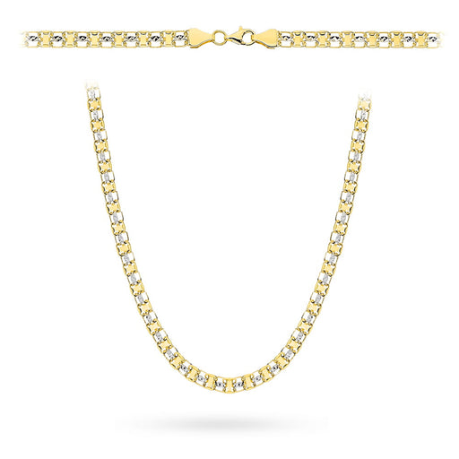 Colier din Aur din Colecția "Piatto" în Două Culori de Aur, cu Diamante