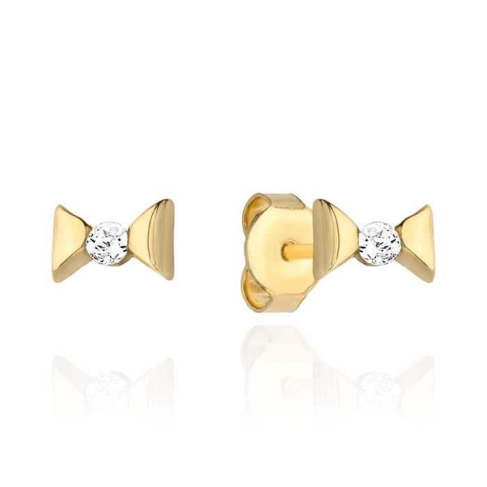 Cercei Aur 14k cu Fundita si Zirconiu