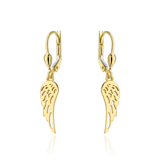 Cercei Aur Ažur Aripi cu Închidere Engleză