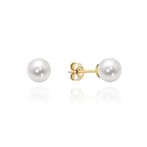 Cercei Aur cu Perlă pe Știft