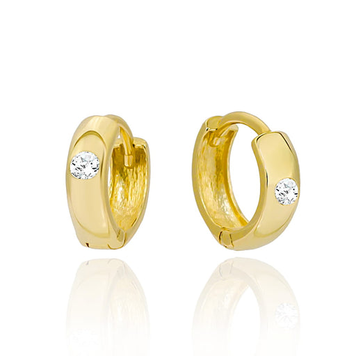 Cercei Aur 14k cu Zirconii Albe