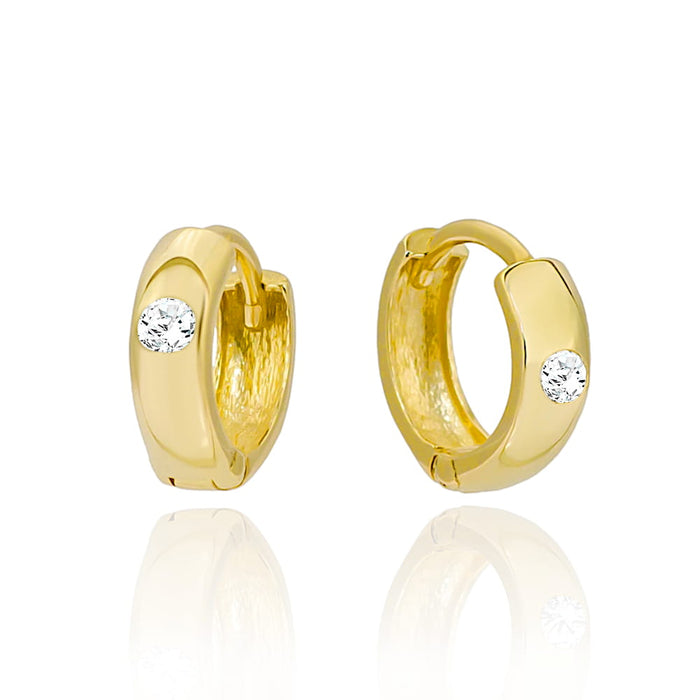 Cercei Aur 14k cu Zirconii Albe