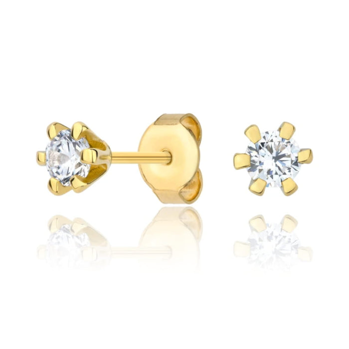 Cercei Delicați din Aur 8K cu Zirconiu