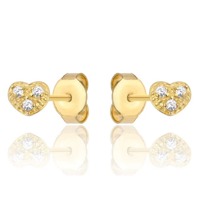 Cercei Aur 8K Inimioare cu Zirconiu 3.2343