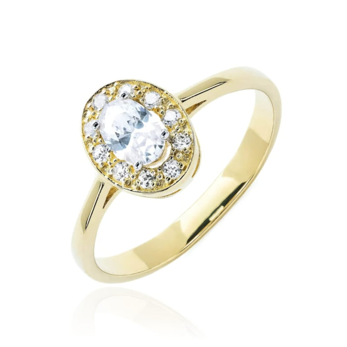 Inel Aur 8K Stil Marchiz cu Zirconiu - Eleganță Durabilă
