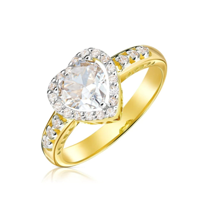 Inel de Logodnă Aur 8K Cu Inimă – Design Elegant
