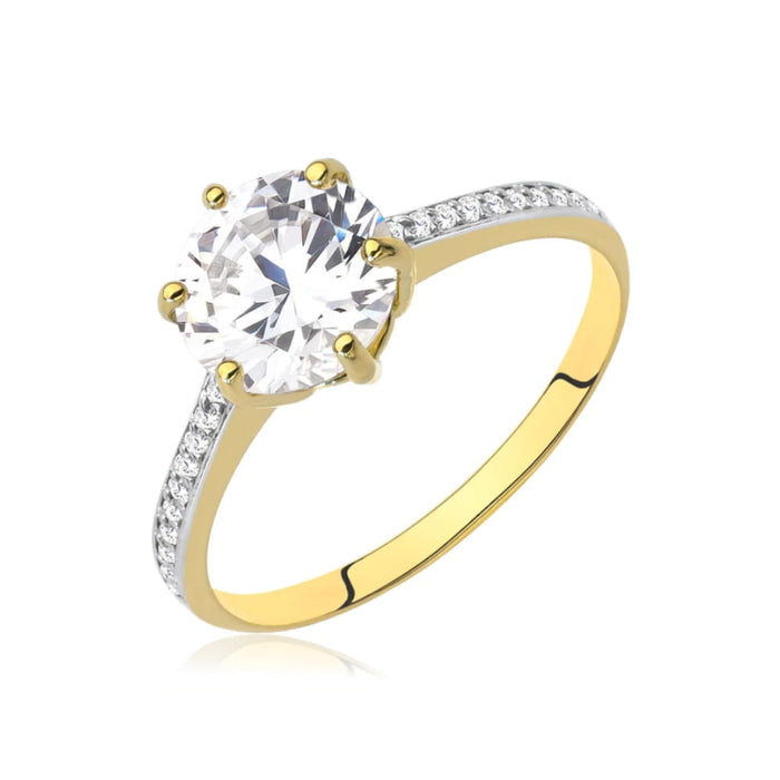 Inel de Logodnă Aur 8K cu Zirconii - Eleganță Eternă