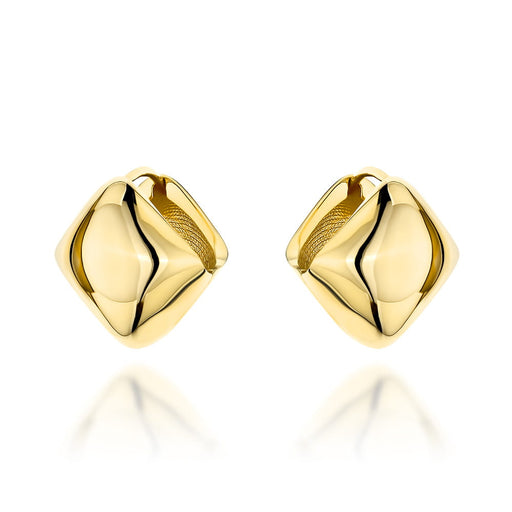 Cercei Aur Galben Netezi Pătrați