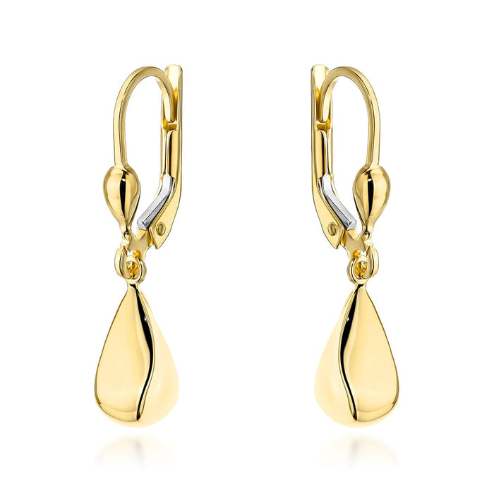 Cercei Aur Lacrimi Geometrice Cu Sistem Englezesc