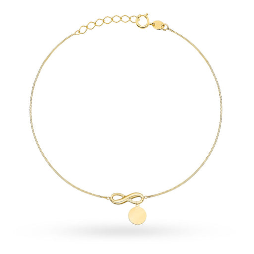 Brățară Din Aur 14K Cu Cerc Și Simbolul Infinitului