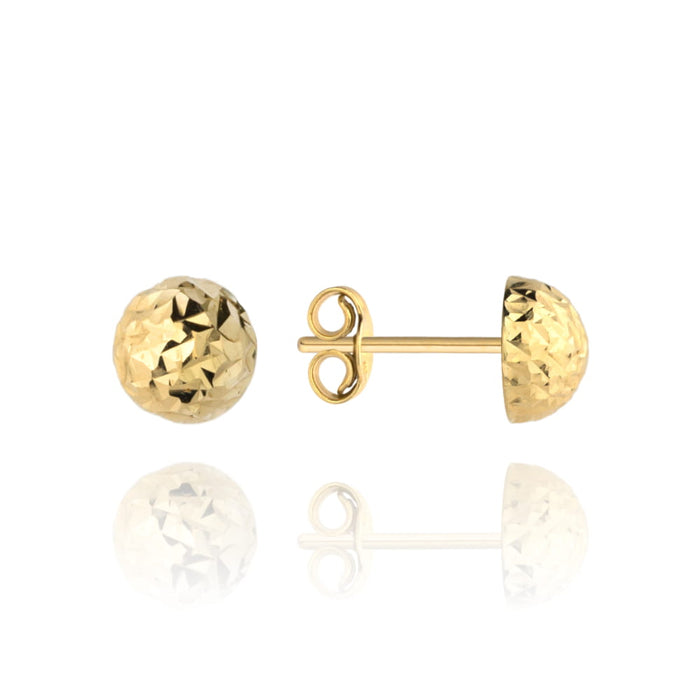 Cercei cu model, de aur 14K 5 mm, foarte ușori