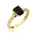 Inel Aur 14K cu Piatră Neagră și Design Ornamentat