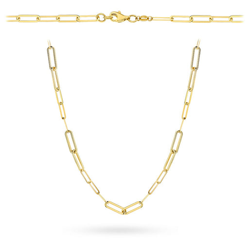 Colier Aur Galben Elegant Cu Verigi Ovale Mixte