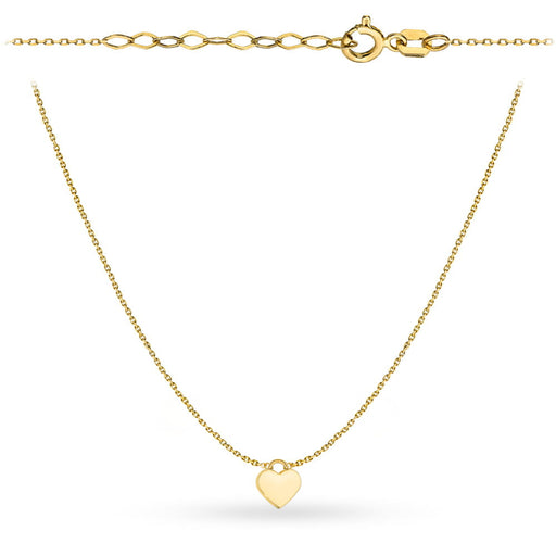 Colier Delicat Din Aur Galben Cu Pandantiv Inimă
