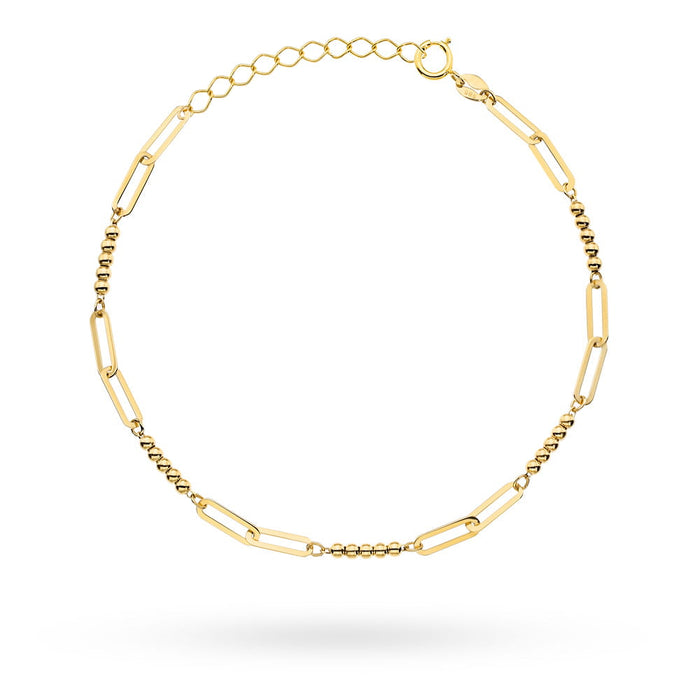 Bratara Aur 14k cu Zale Impletite si Bilute